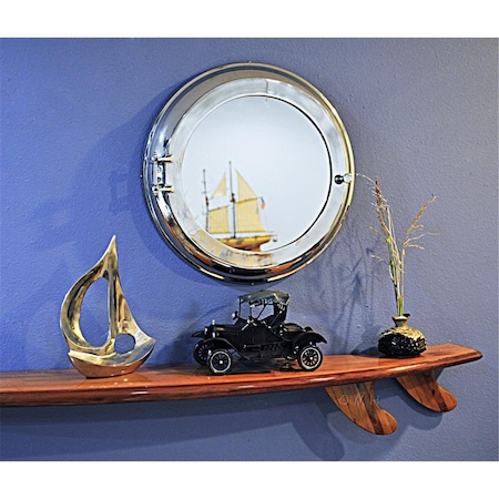 Dare2Decor Aluminum Wall Mirror with Storage - Aluminum DA3122814